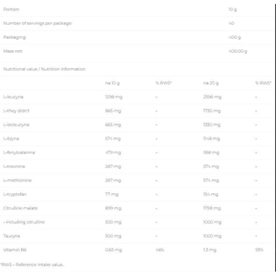 6PAK Nutrition EAA Powder - 400 грама, 40 Дози. на изгодни цени 6PAK Nutrition EAA Powder - 400 грама, 40 Дози. на супер цена Аминокиселини