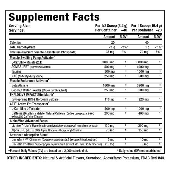 Allmax nutrition IMPACT IGNITER PRE-WORKOUT / 328 гр на супер цена Азотни бустери / напомпващи
