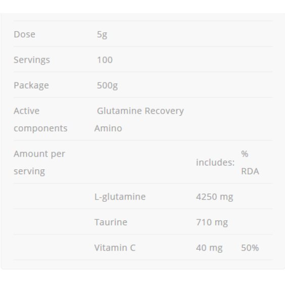 Allnutrition Glutamine Recovery Amino 500 гр на изгодни цени Allnutrition Glutamine Recovery Amino 500 гр на супер цена Глутамин