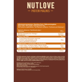 Allnutrition NutLove Protein Pralines Milk Choco Peanut - Протеинови Бонбони на супер цена Протеинови барове