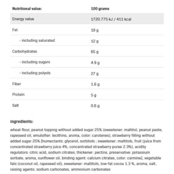 Allnutrition F**King Delicious Cookie - Peanut Butter Strawberry Jelly - Диетичен Десерт 128 гр на изгодни цени Allnutrition F**King Delicious Cookie - Peanut Butter Strawberry Jelly - Диетичен Десерт 128 гр на супер цена Барове с малко захар