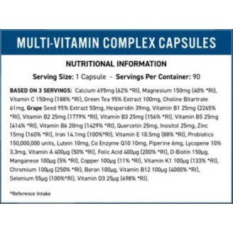 Applied Nutrition Multi-Vitamin Complex Vitality 90 капсули / 90 дози на супер цена Мултивитамини