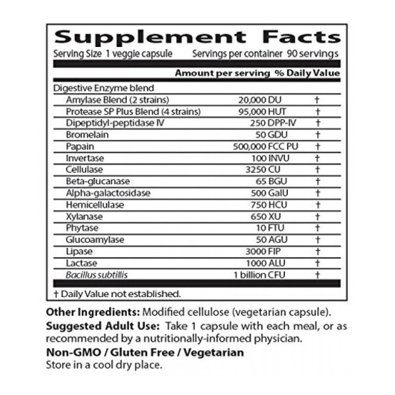 Doctor's Best Digestive Enzymes 90 капсули на изгодни цени Doctor's Best Digestive Enzymes 90 капсули на супер цена Храносмилателни ензими