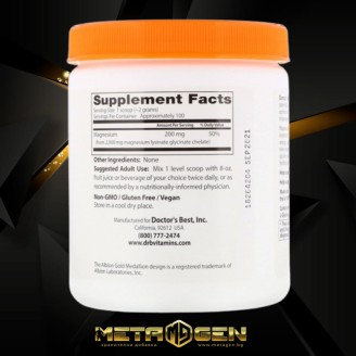 Doctor's Best High Absorption Magnesium Powder 200g на супер цена Калций, Магнезий, Цинк