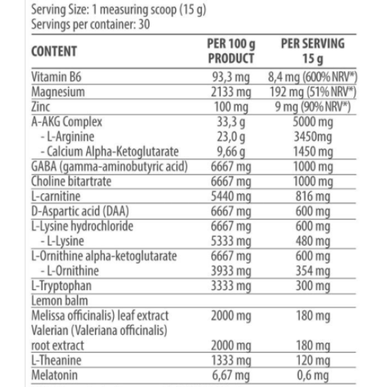 Dorian Yates Nutrition Sleep & Relax | GH Booster - 450 gr - 30 servs на изгодни цени Dorian Yates Nutrition Sleep & Relax | GH Booster - 450 gr - 30 servs на супер цена Стимулатори на хормон на растежа