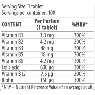 Dorian Yates Nutrition Vitamin B Complex - 100 tabs на супер цена Витамин B