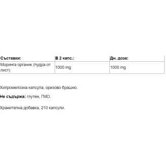 Double Wood Moringa Моринга 210 капсули на супер цена Антиоксиданти