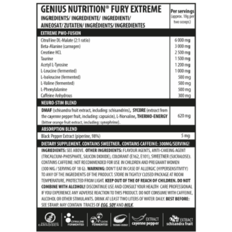 Genius Nutrition FURY EXTREME - 400gr на супер цена Азотни бустери / напомпващи