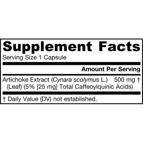 Jarrow Formulas Artichoke 180 капс. / 500 мг. на супер цена Хранителни добавки за черен дроб
