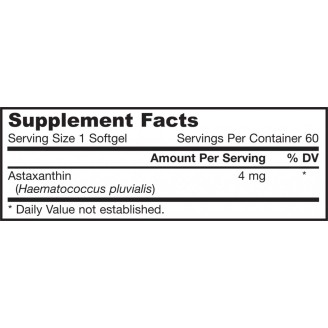 Jarrow Formulas Astaxanthin 60 гел-капс. / 4 мг. на супер цена Добавки на растителна и билкова основа