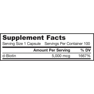 Jarrow Formulas Biotin 100 капсули x 5000 мкг на супер цена Витамин B