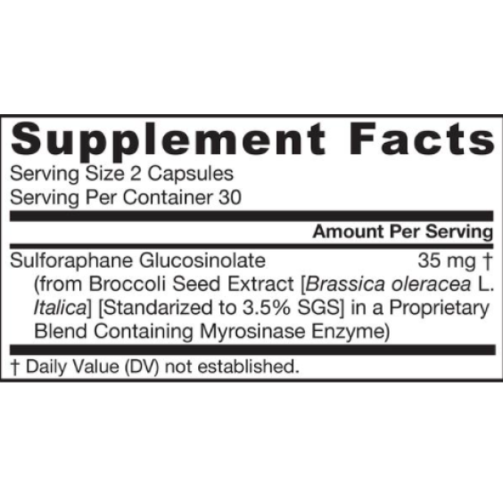 Jarrow Formulas BroccoMax® (е-кт от броколи )-60 капс на супер цена Хранителни добавки за черен дроб