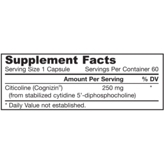 Jarrow Formulas Citicoline (CDP Choline) 60 капс. / 250 мг. на супер цена Добавки на растителна и билкова основа