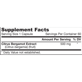Jarrow Formulas Citrus Bergamot 500mg. / 60 Caps. на супер цена Здраве и тонус