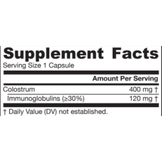 Jarrow Formulas Colostrum Prime Life® 120 капс. / 400 мг на супер цена Имуностимулатори