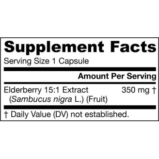 Jarrow Formulas Екстракт от Бъз / Elderberry – 60 веге капсули на супер цена Хранителни добавки за черен дроб