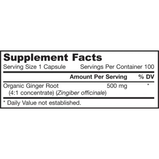 Jarrow Formulas Ginger 4:1 concentrate 100 капс / 500 мг на супер цена Антиоксиданти