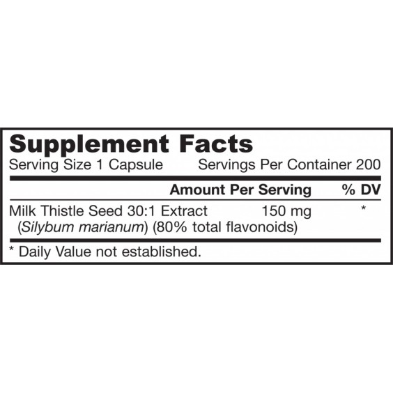 Jarrow Formulas Milk Thistle (бял трън) 200 капс. /150 мг на супер цена Хранителни добавки за черен дроб