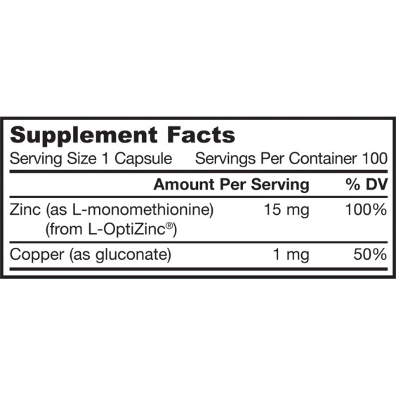 Jarrow Formulas Zinc Balance® (цинк) 100 капс./15 мг на супер цена Калций, Магнезий, Цинк