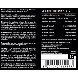 KFD Nutrition Vitamin A-D-E-K 60 капсули на супер цена Витамини от А до Я