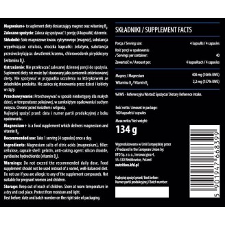 KFD Nutrition Magnesium+ / 160 капсули на супер цена Калций, Магнезий, Цинк