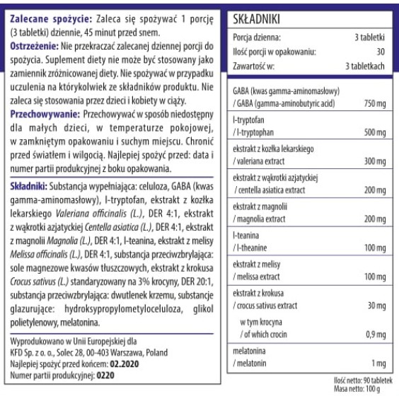 KFD Nutrition Sleep Well 90 таблетки на изгодни цени KFD Nutrition Sleep Well 90 таблетки на супер цена Хранителни добавки за сън
