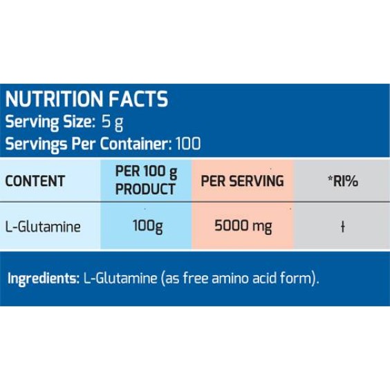 MLO L-Glutamine 500 гр / 100 дози на изгодни цени MLO L-Glutamine 500 гр / 100 дози на супер цена Глутамин