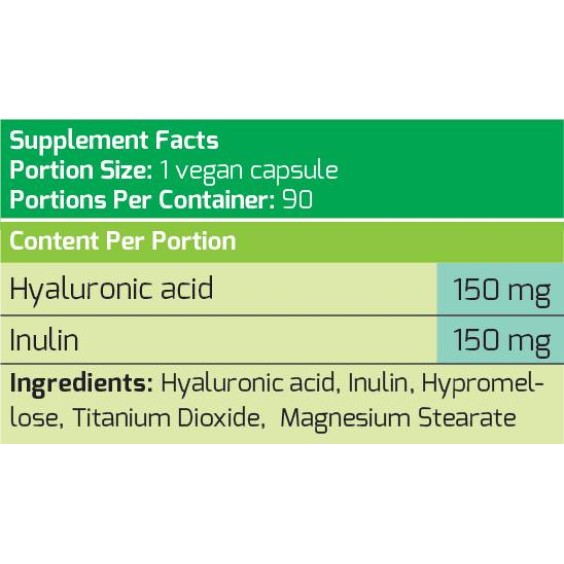 MLO Hyaluronic Acid 90 капсули / 90 дози на супер цена Хиалуронова киселина