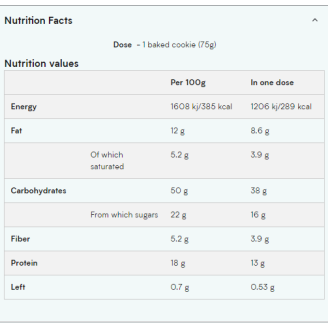 Myprotein Baked Cookie - Протеинов Бар 12x75 гр на супер цена Протеинови барове