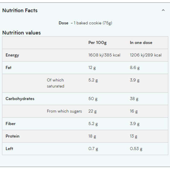 Myprotein Baked Cookie - Протеинов Бар 12x75 гр на изгодни цени Myprotein Baked Cookie - Протеинов Бар 12x75 гр на супер цена Протеинови барове