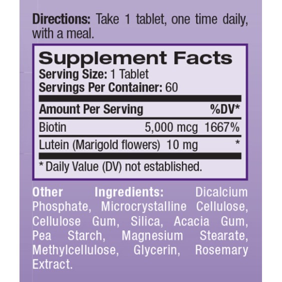 Natrol Biotin Plus Lutein 60 таблетки на изгодни цени Natrol Biotin Plus Lutein 60 таблетки на супер цена Витамин B