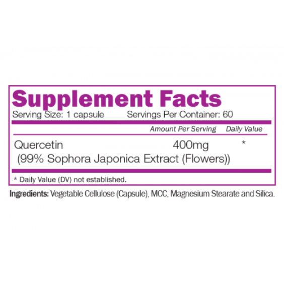 Naturalico Quercetin 400 мг / 60 капсули на изгодни цени Naturalico Quercetin 400 мг / 60 капсули на супер цена Кверцетин