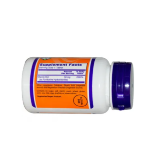 NOW VITAMIN B-6 (PYRIDOXINE) 50 МГ - 100 ТАБЛЕТКИ на супер цена Витамин B