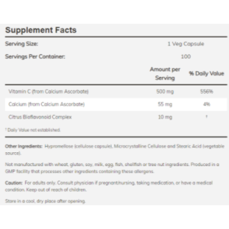 NOW VITAMIN C-500 ASCORBATE - 250VCaps. на супер цена Витамин C