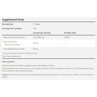 NOW Vitamin C-1000 with Rose Hips & Bioflavonoids 100tabs на супер цена Витамин C