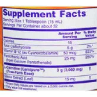 NOW L-Carnitine Liquid - Citrus - 3000  (465 мл) на супер цена Л Карнитин