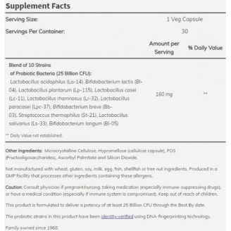 NOW Probiotic-10 25 Billion 30 капсули на супер цена Пробиотици