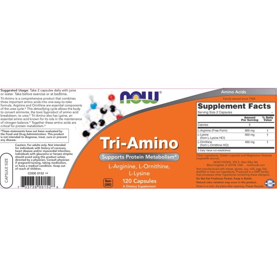 NOW Tri-Amino 60 капсули на изгодни цени NOW Tri-Amino 60 капсули на супер цена Комплексни аминокиселини