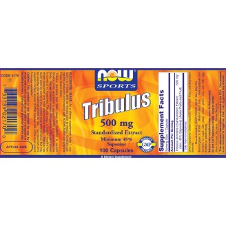 NOW Tribulus Terrestris 500 мг / 100 капсули на супер цена Трибулус Терестрис / Бабини зъби