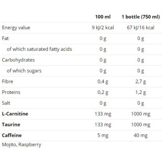 Nutrend Carnitine Drink with caffeine / 750 мл на супер цена Л Карнитин