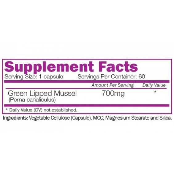 Naturalico Green Lipped Mussel 60 капсули на супер цена Комплексни форми за стави