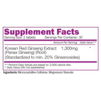 Naturalico Korean Ginseng 1300 мг / 60 таблетки на супер цена Адаптогени, Ашваганда