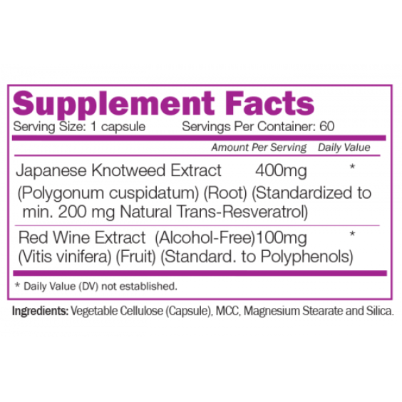 Naturalico Resveratrol 200 мг / 60 капсули на супер цена Ресвератрол