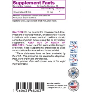 NATURALICO Spermidine 60 капсули на супер цена Здраве и тонус