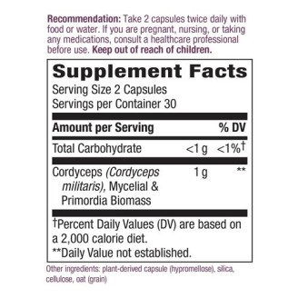 Natures Way Cordyceps/ Кордицепс 500 mg х 60 капсули на супер цена Адаптогени, Ашваганда