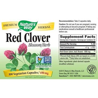 Natures Way Red Clover Blossom & Herb 100 капсули на супер цена Добавки на растителна и билкова основа