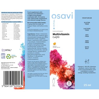 Osavi Multivitamin CoQ10 | Oray Spray - 25 ml - 30 serv на супер цена Коензим Q10