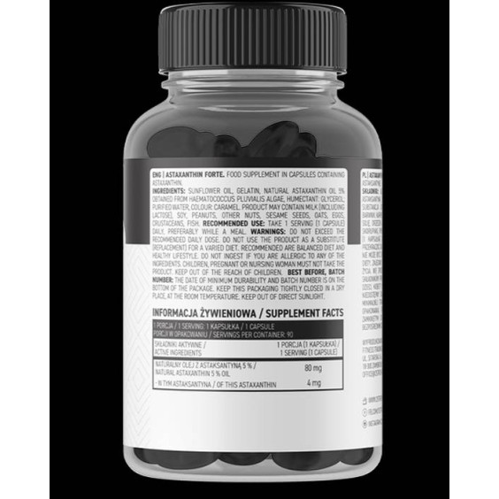 OstroVit Astaxanthin Forte 4 мг / 90 гел капсули на изгодни цени OstroVit Astaxanthin Forte 4 мг / 90 гел капсули на супер цена Антиоксиданти