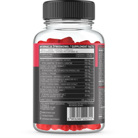 OstroVit Fat Burner for Women 60 капсули на супер цена Фет бърнъри