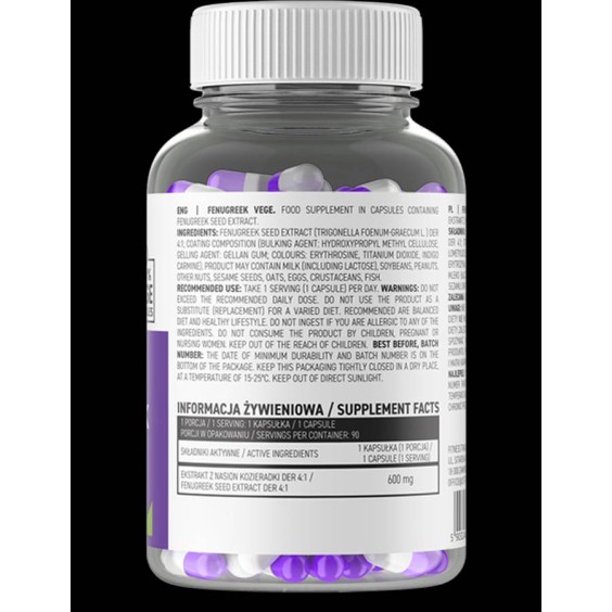OstroVit Fenugreek 600 мг / Vege 90 капсули на изгодни цени OstroVit Fenugreek 600 мг / Vege 90 капсули на супер цена Добавки на растителна и билкова основа